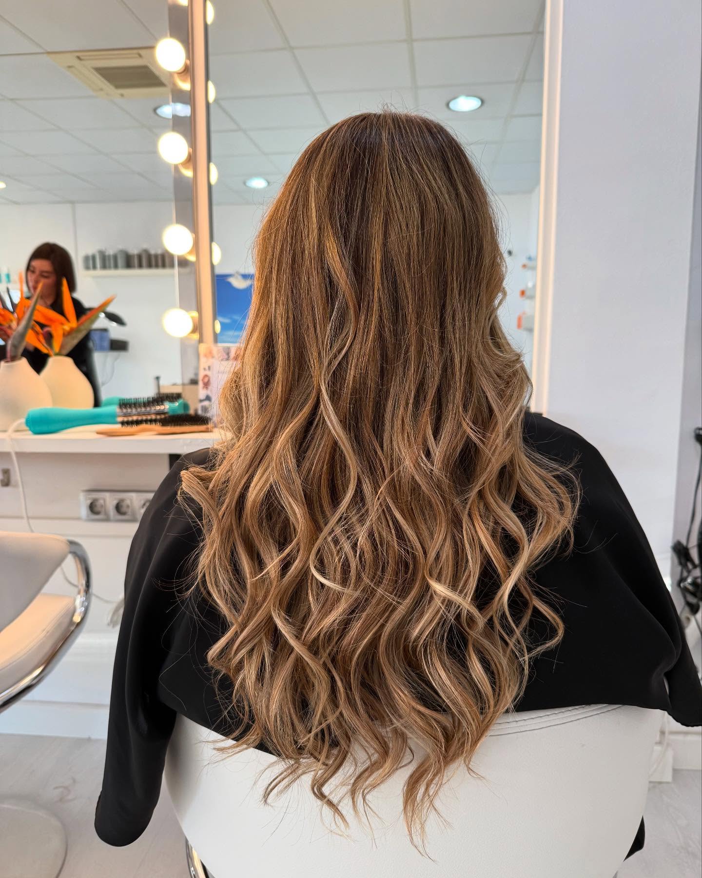 Balayage con ondas largas